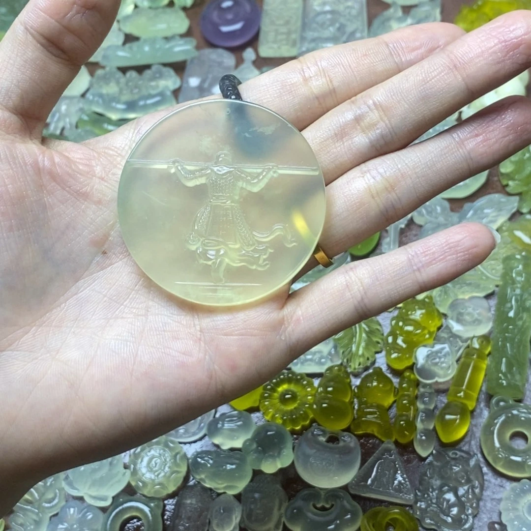 蛇纹石玉合金项链