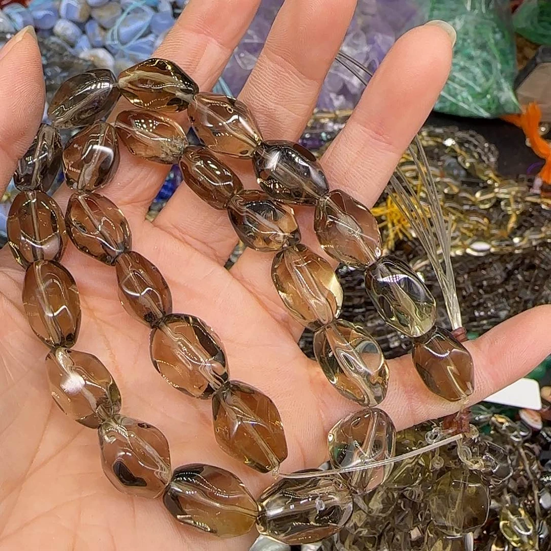 玛瑙/玉髓合金珠宝半成品极*.茶晶01拍两94发一条