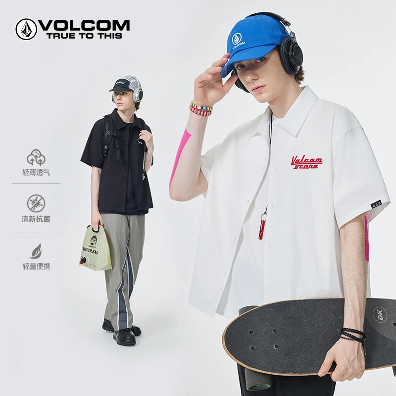 VOLCOM钻石户外品牌简约休闲T恤短袖衬衫上衣潮A1322326