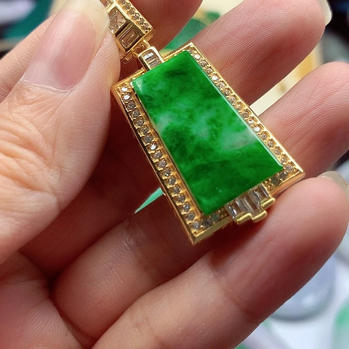 颈饰银S925镶嵌翡翠翡翠