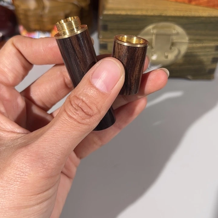 紫光檀牙签筒随机发货