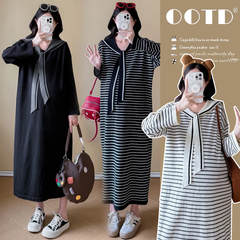 孕妇装早秋2025新款披肩设计感连衣裙时尚宽松显瘦秋季高级感裙子