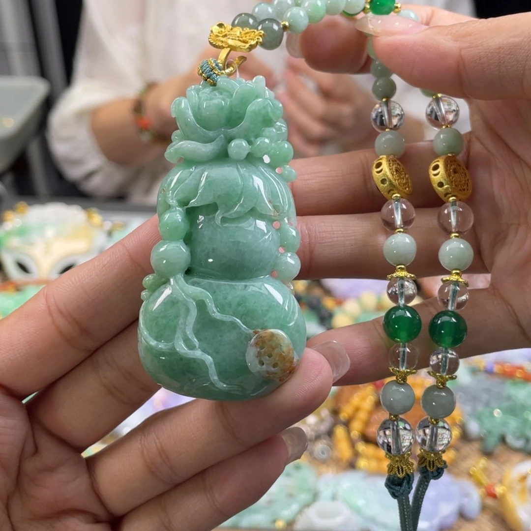 翡翠未镶嵌颈饰代编织