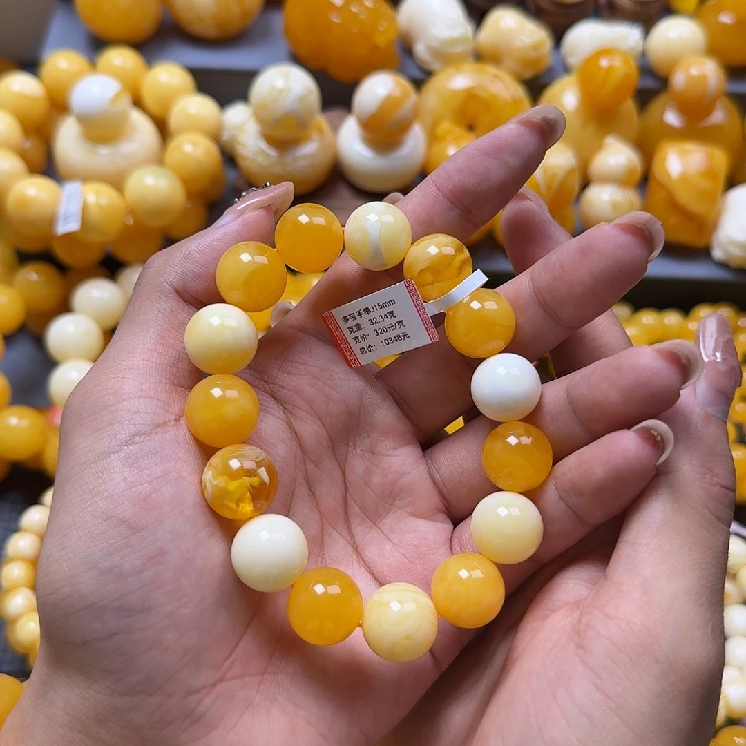 未镶嵌蜜蜡珠宝奇石15mm