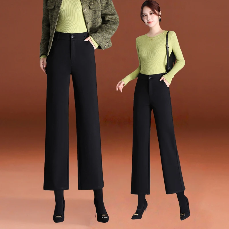 哥弟阿玛施正品九分直筒裤女2025秋冬新款气质显瘦时尚高端休闲裤