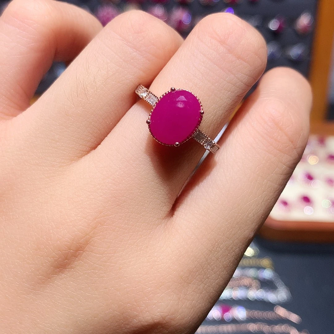 银S925镶嵌红宝石戒指