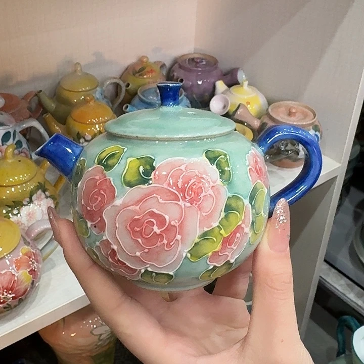 吞***吞杯景德镇釉下五彩手绘陶瓷