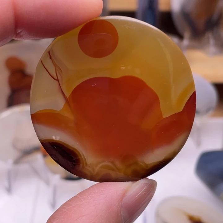 冬***火玛瑙/玉髓未镶嵌吊坠(不含链)