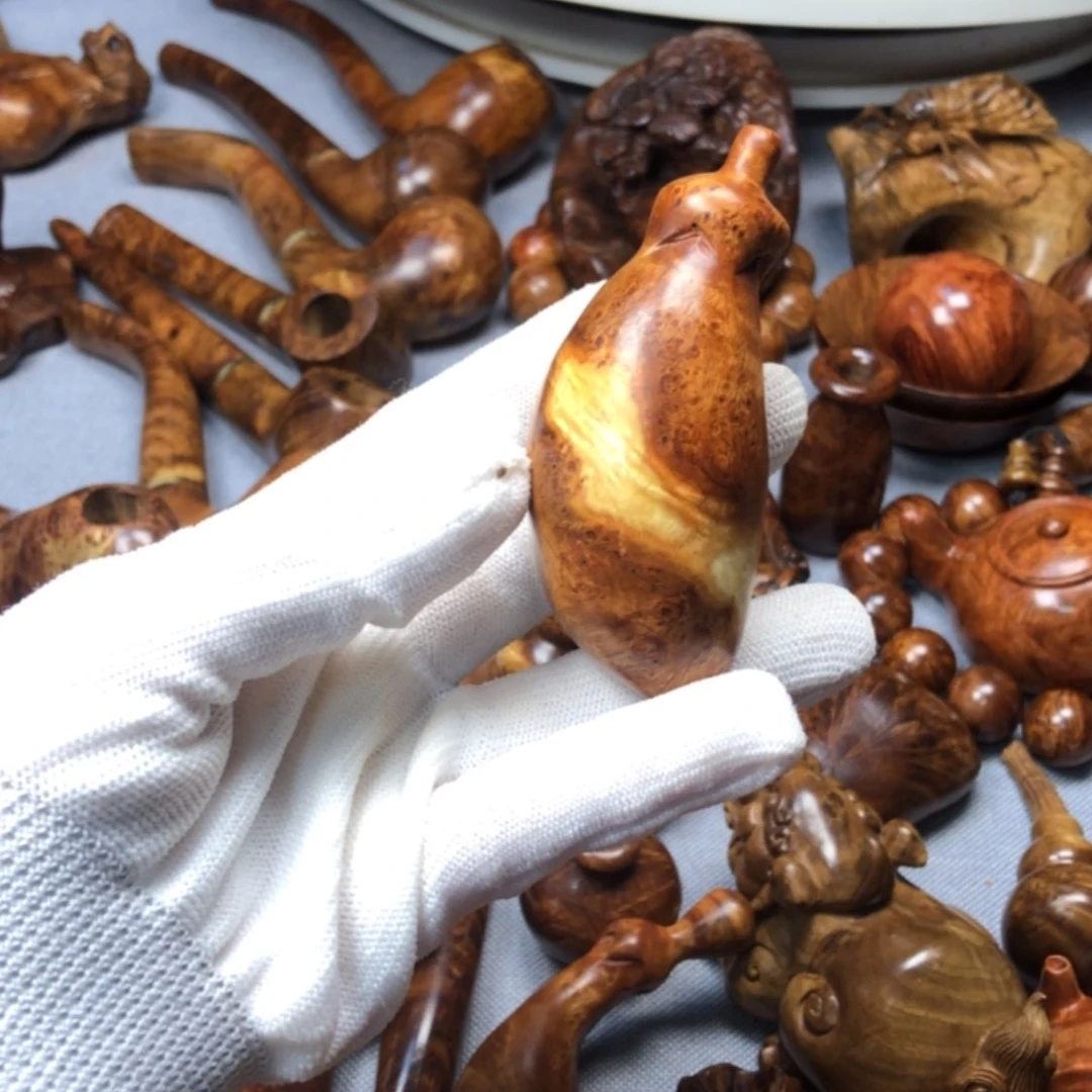 【闪购商品】木麻梨疙瘩火琉璃手把件