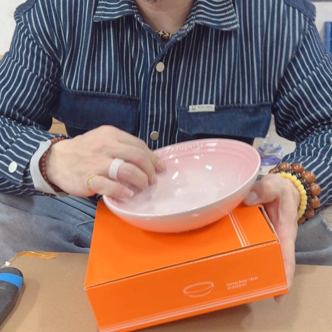 盘小姐姐家瓷器好漂亮燕麦贝壳粉