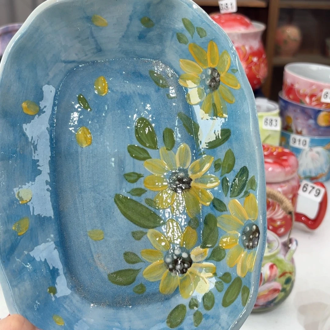 景德镇手绘高温釉下彩陶瓷茶具