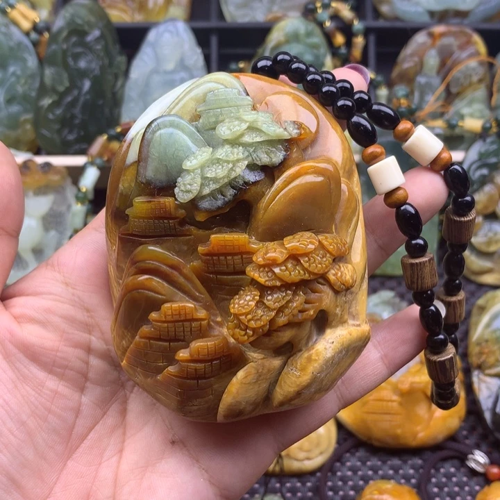 蛇纹石玉挂坠未镶嵌