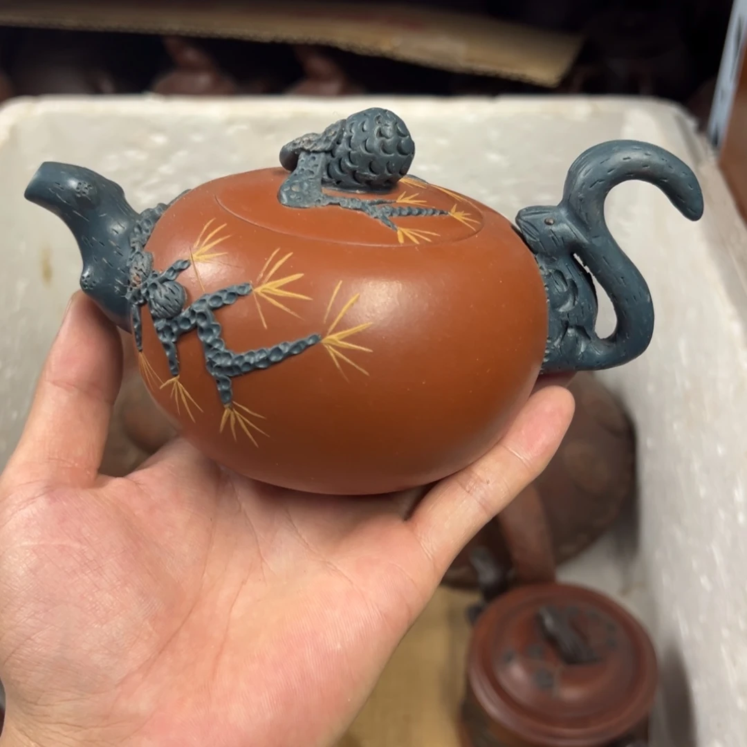 茶壶紫砂宜兴原矿紫砂壶300毫升容量