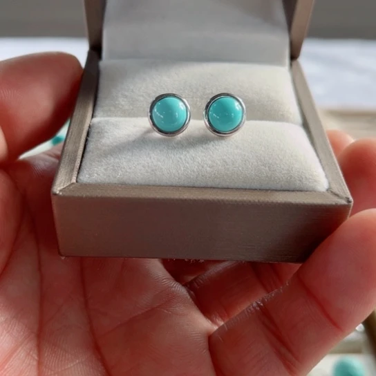 绿松石珠宝奇石银S925镶嵌