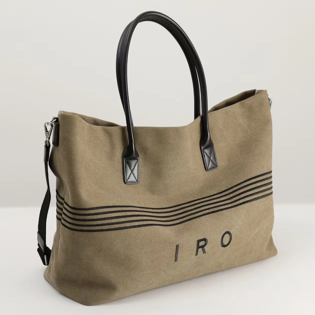 【马大雁专属】水洗牛仔帆布拼皮大容量通勤旅行托特包A20942