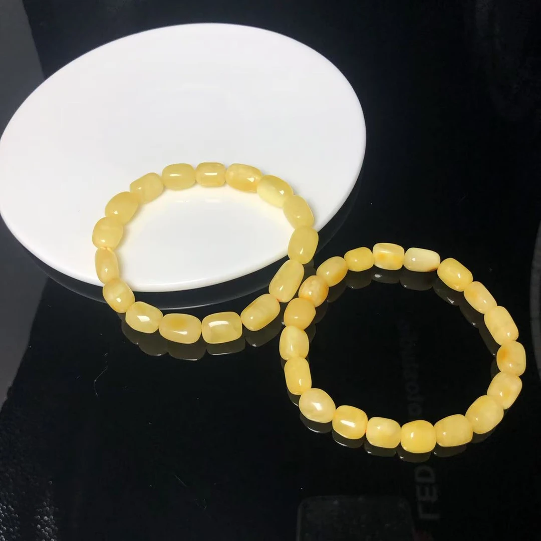 蜜蜡枣珠手串一条 约10mm+(多样性发1件)HH0025