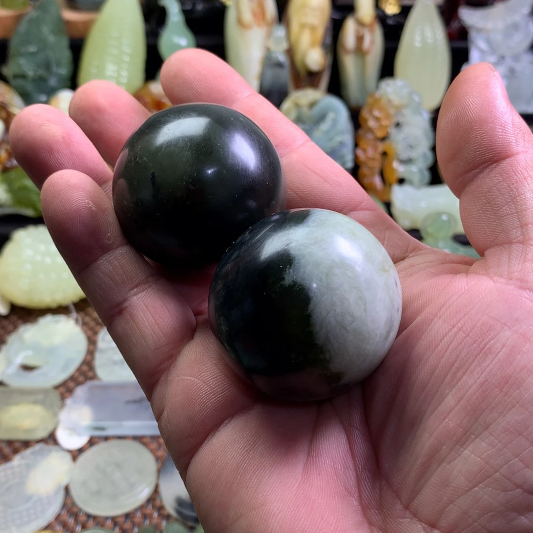 岫玉手把件未镶嵌