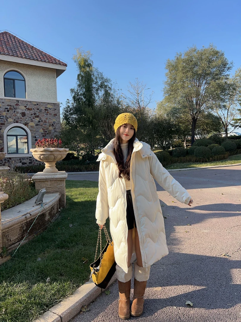 新款大码女装休闲羽绒服时尚百搭连帽宽松冬季女士保暖羽绒服#662