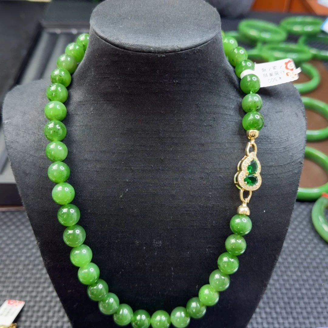 和田玉（碧玉）颈饰未镶嵌卡12