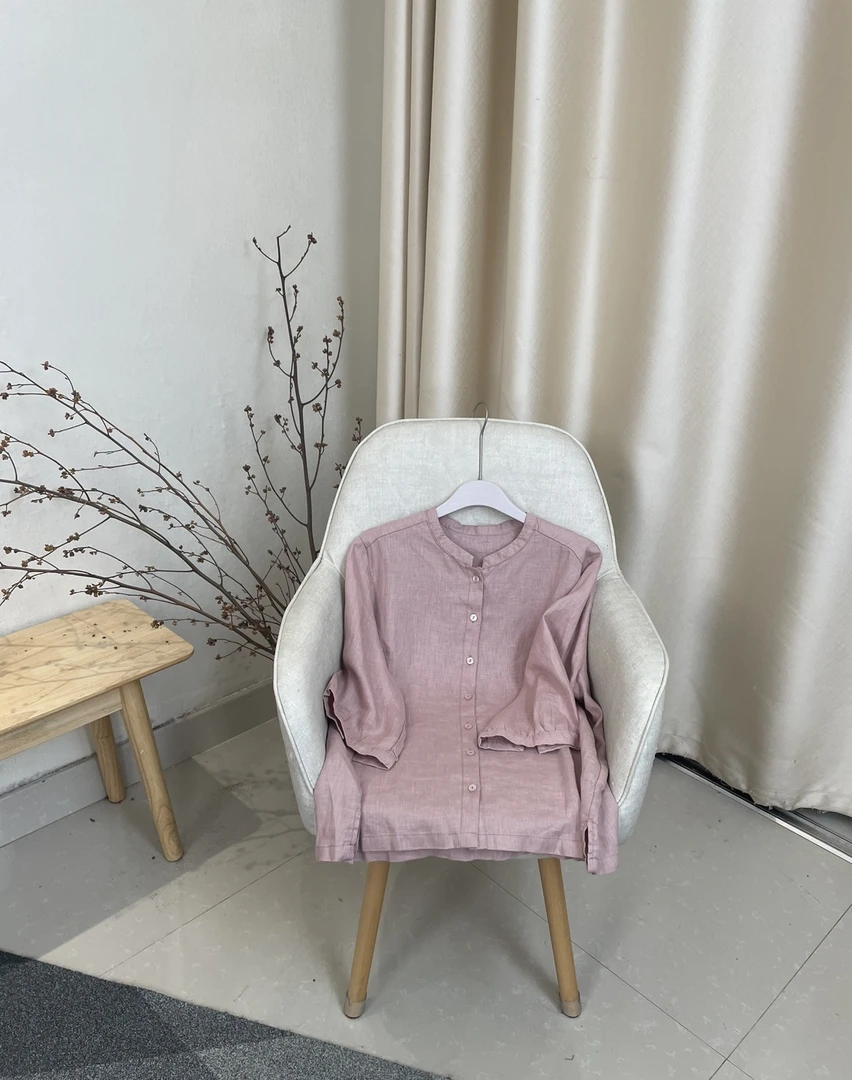 简约款新中式中袖衬衣女 651