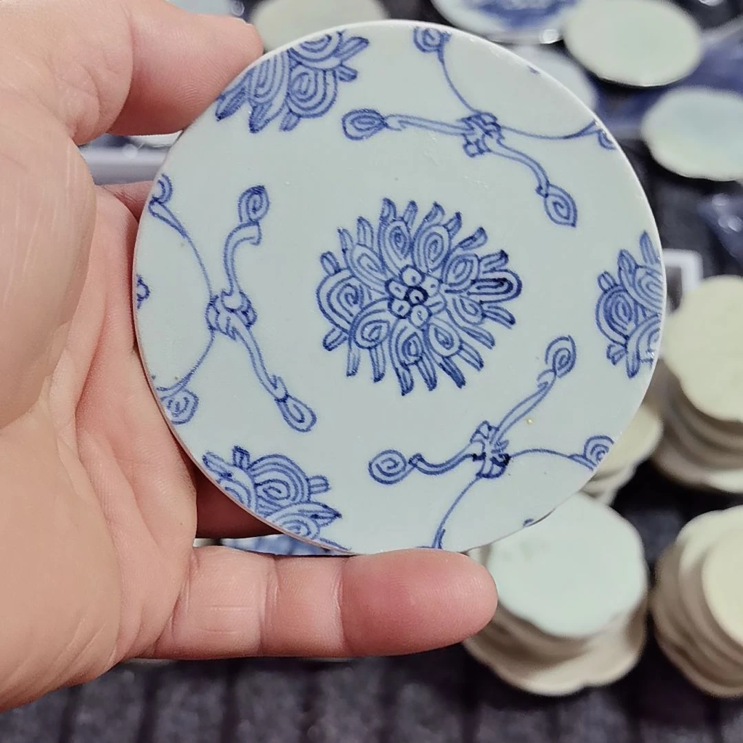 瓷片青花影青杯垫标夲全选