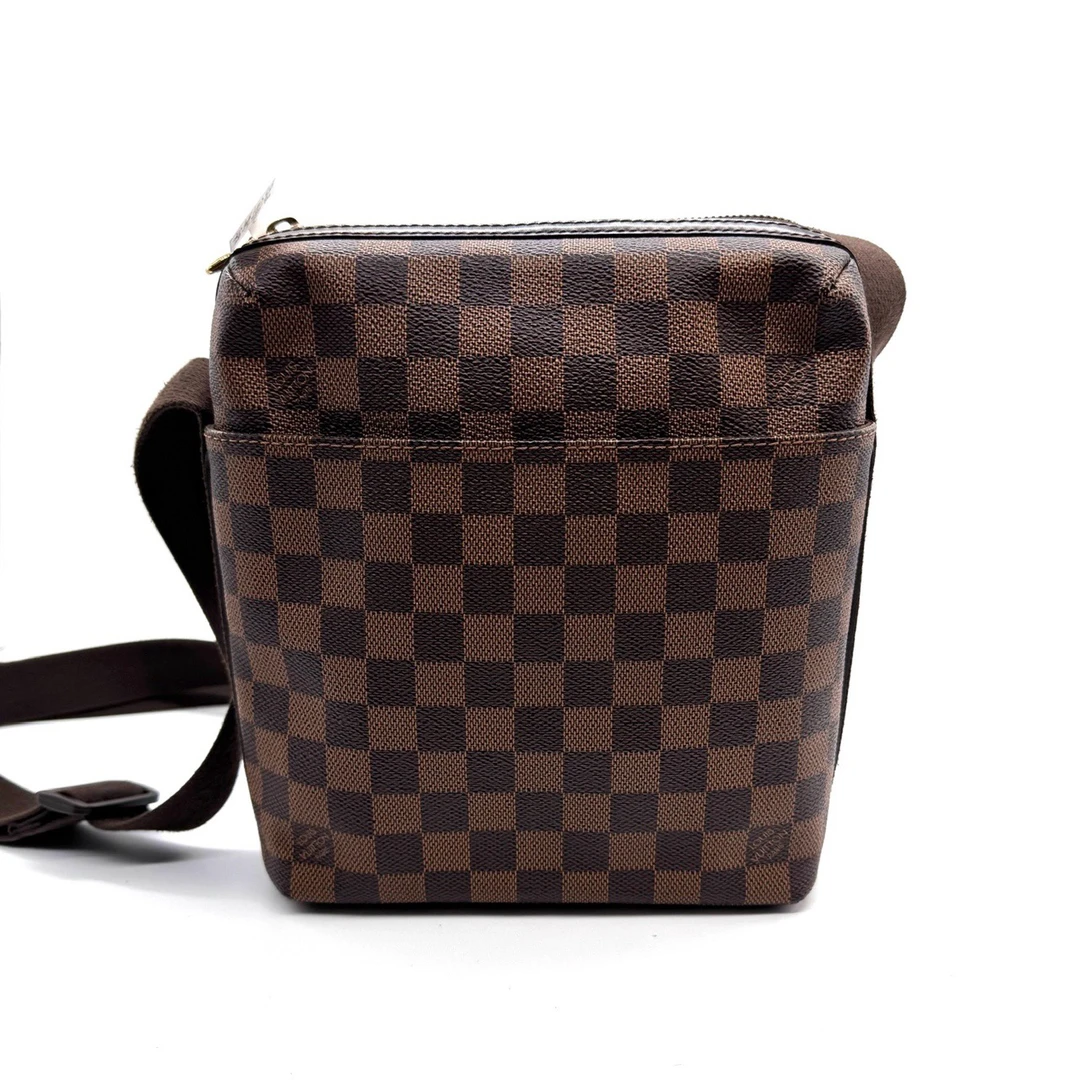 95新 LouisVuitton/路易威登 98新棕棋盘格小号斜挎包 尺寸20/23