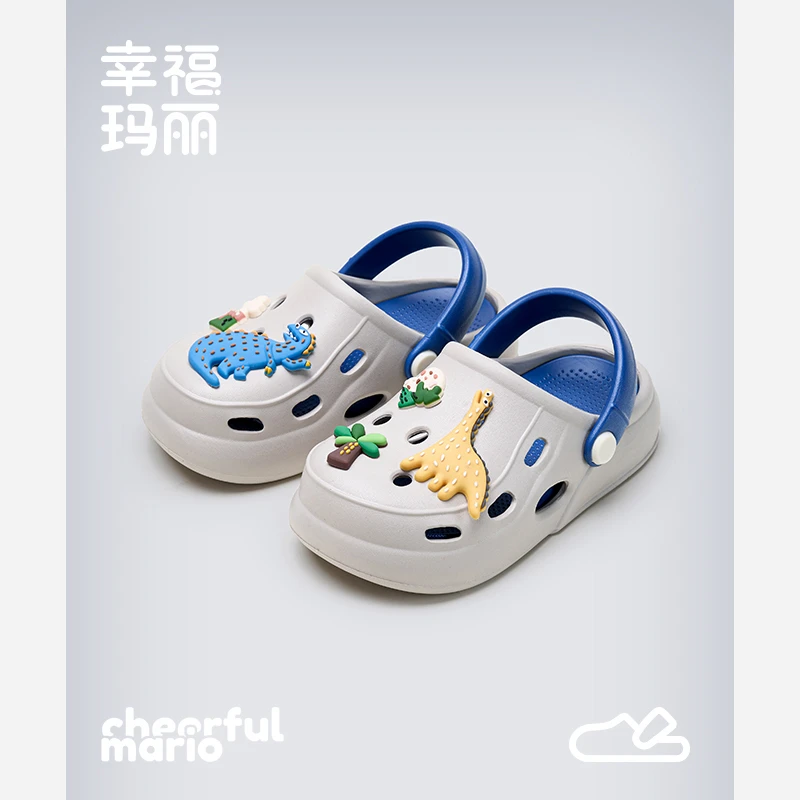 儿童洞洞鞋男童中大童包头小孩凉拖鞋室内防滑宝宝凉鞋外穿沙滩鞋