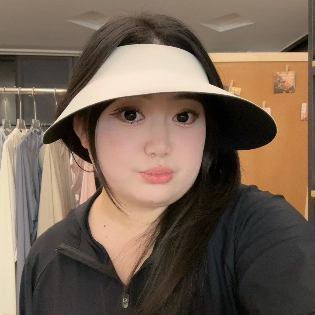 无痕一体空顶防晒帽女可折叠遮阳帽大帽檐骑行骑车防吹翻防紫外线