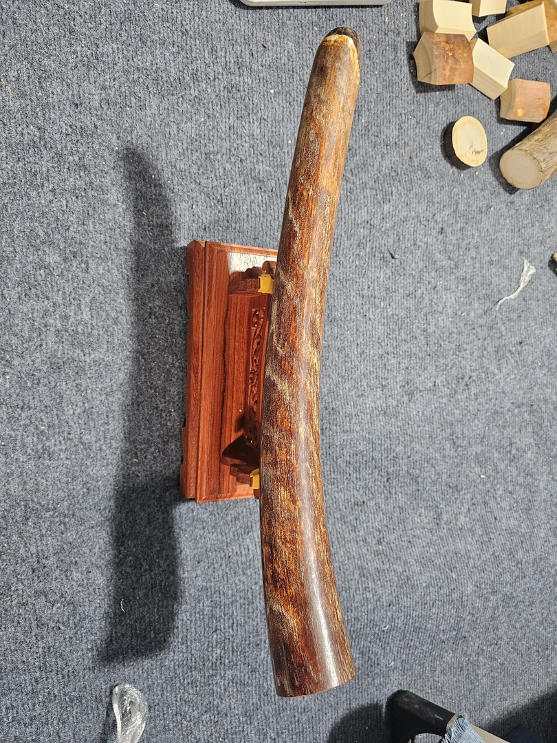 天然猛犸牙瑕疵整根单摆摆件