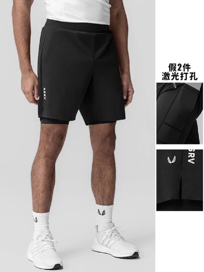 男士外穿短裤美式青年防走光运动短裤多口袋跑步专用五分裤ADK-13