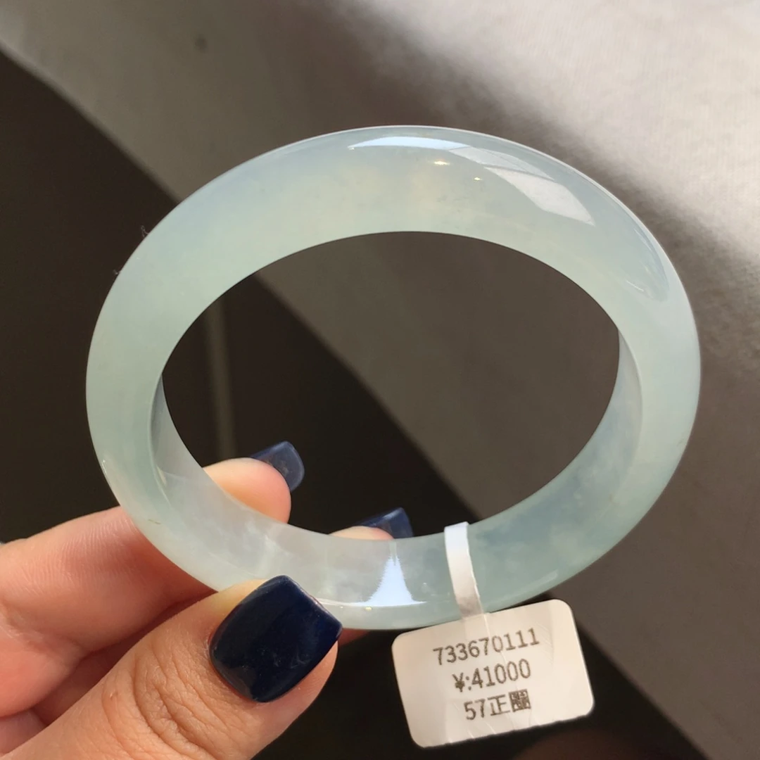 翡翠手镯未镶嵌冰白月光正圈（强推）