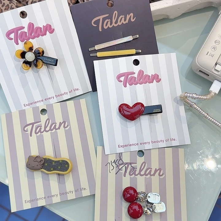 皮质铁合金5个夹子哦哦哦