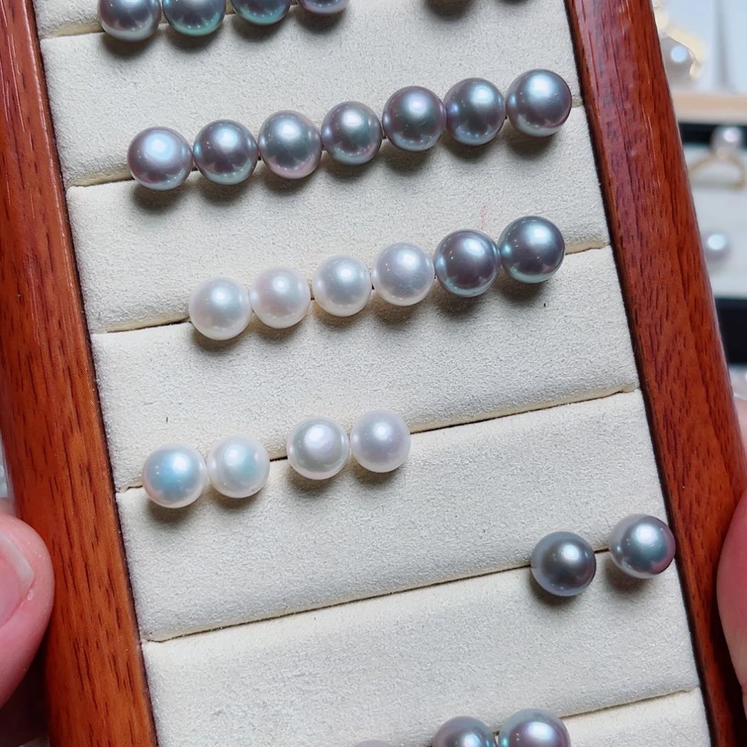 银S925镶嵌淡水珍珠耳饰