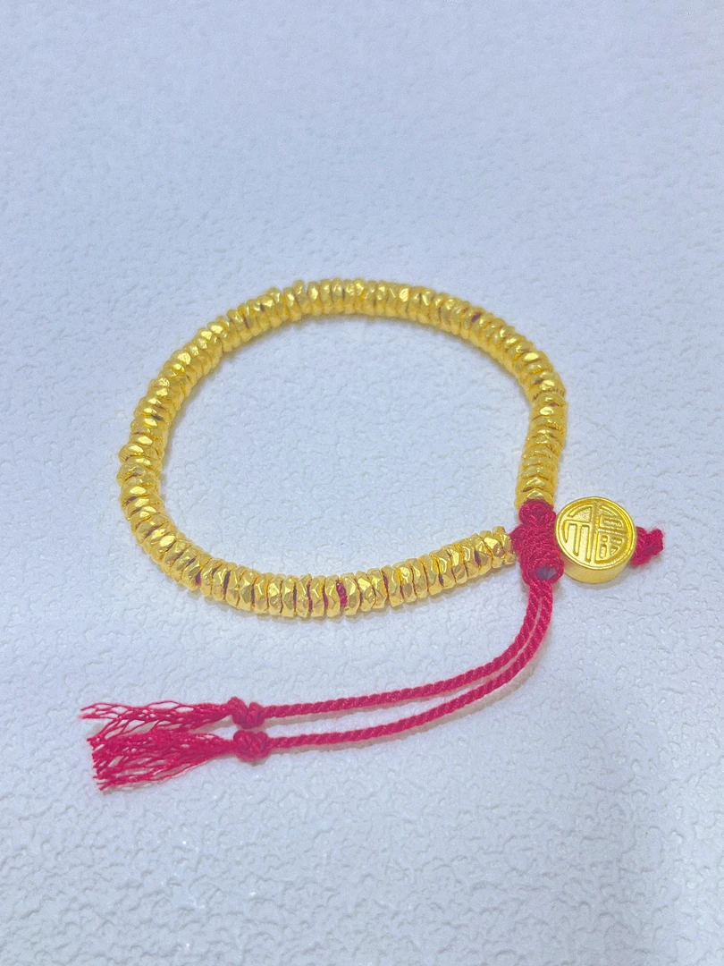 尚晶品珠宝足金999盘缠福字手链黄金时尚手饰纯金5D无氰工艺真金