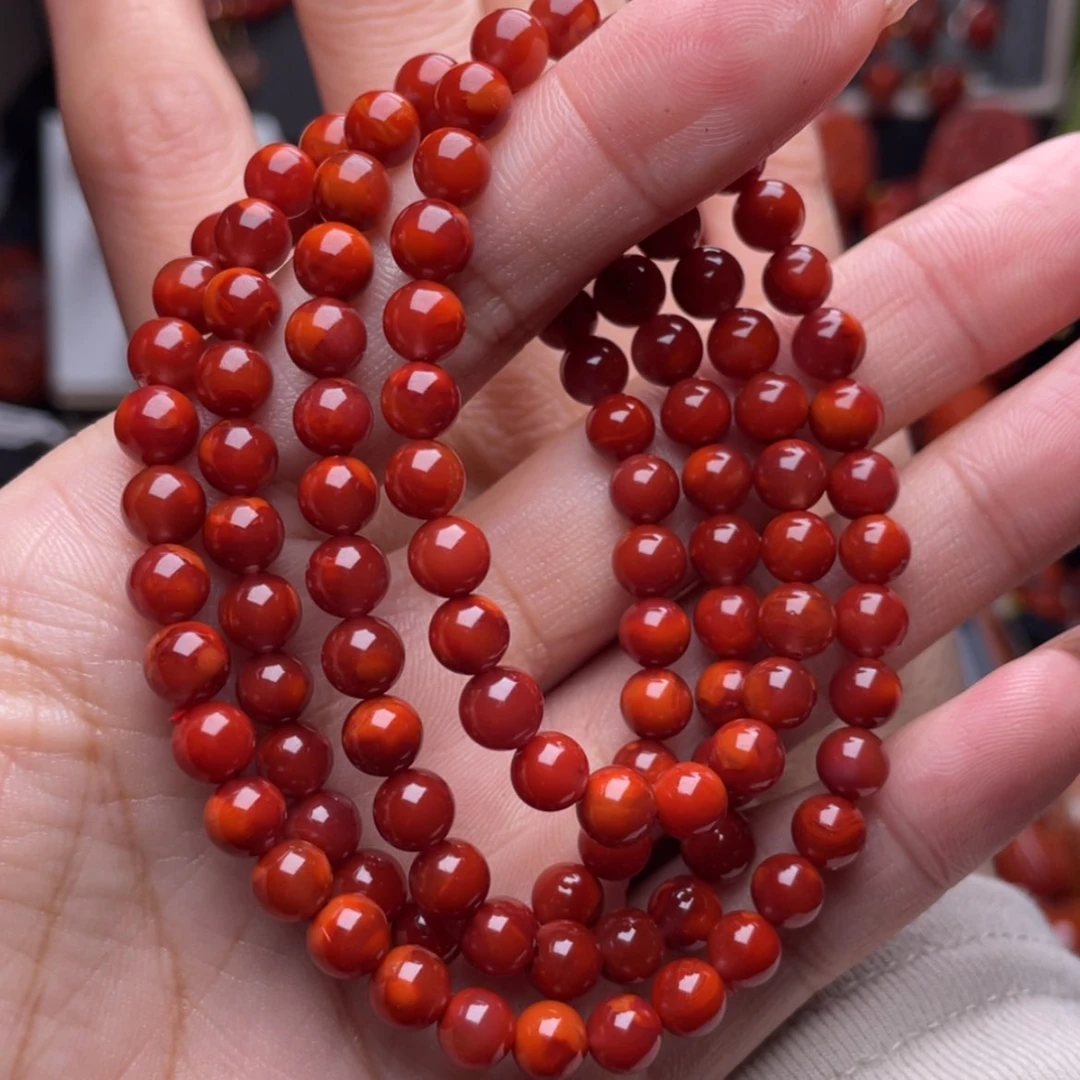 【闪购商品】南红玛瑙高货佛珠未镶嵌鸿***头