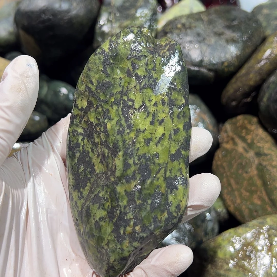 合金蛇纹石玉西藏藏玉药王石1*