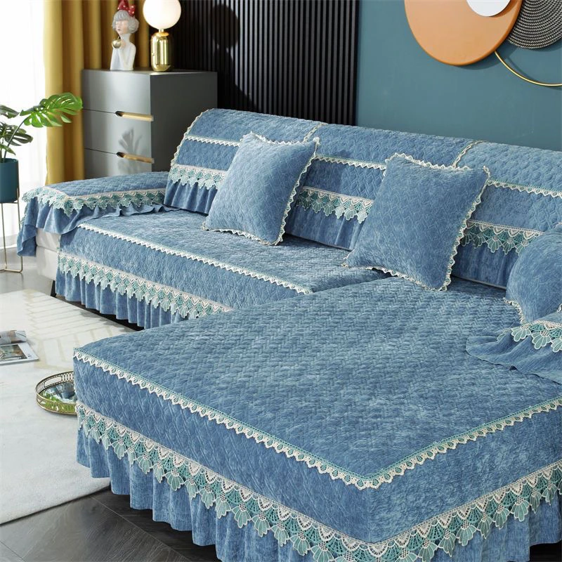 欧式沙发套罩定制 四季通用防滑布艺U型防滑全包坐垫万能保护罩
