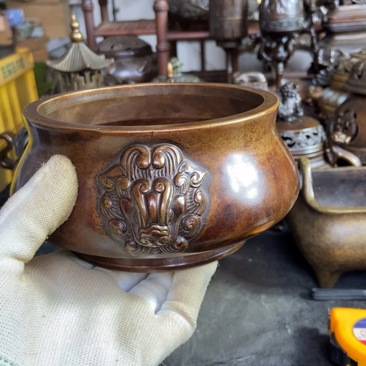 @***铜器工艺品摆件香炉摆件