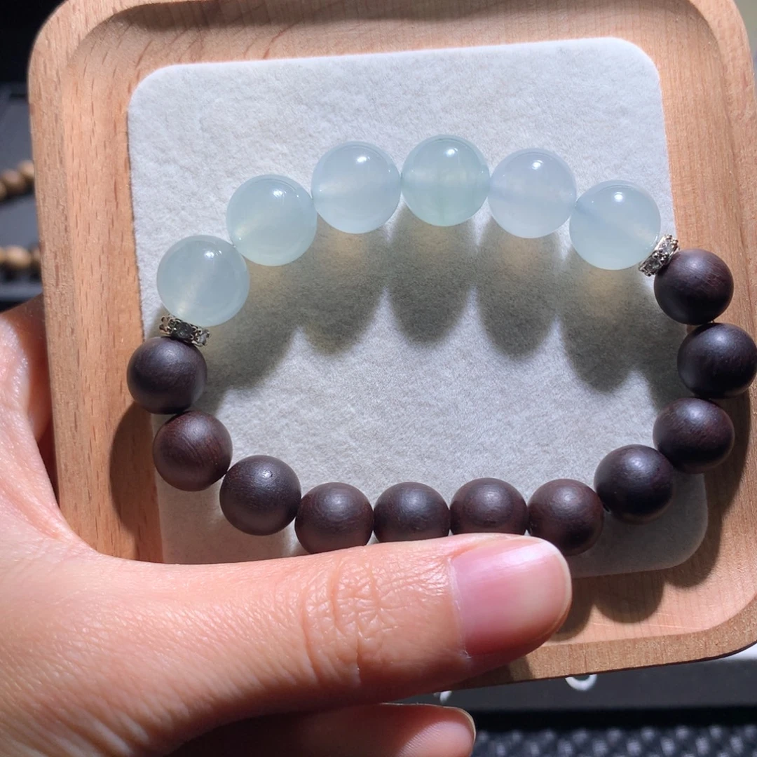 翡翠散珠特价浅蓝色卡12左右