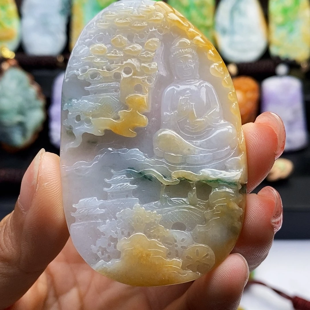 颈饰未镶嵌翡翠翡翠A货一物一证