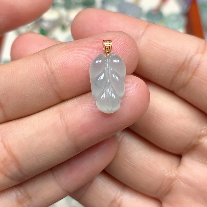 【闪购商品】翡翠18K金镶嵌吊坠(不含链)