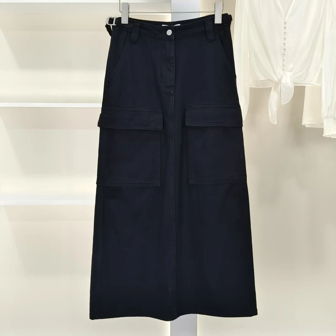 麦迪尚品【K】50428588 春季牛仔后开叉长半裙品牌撤柜女装