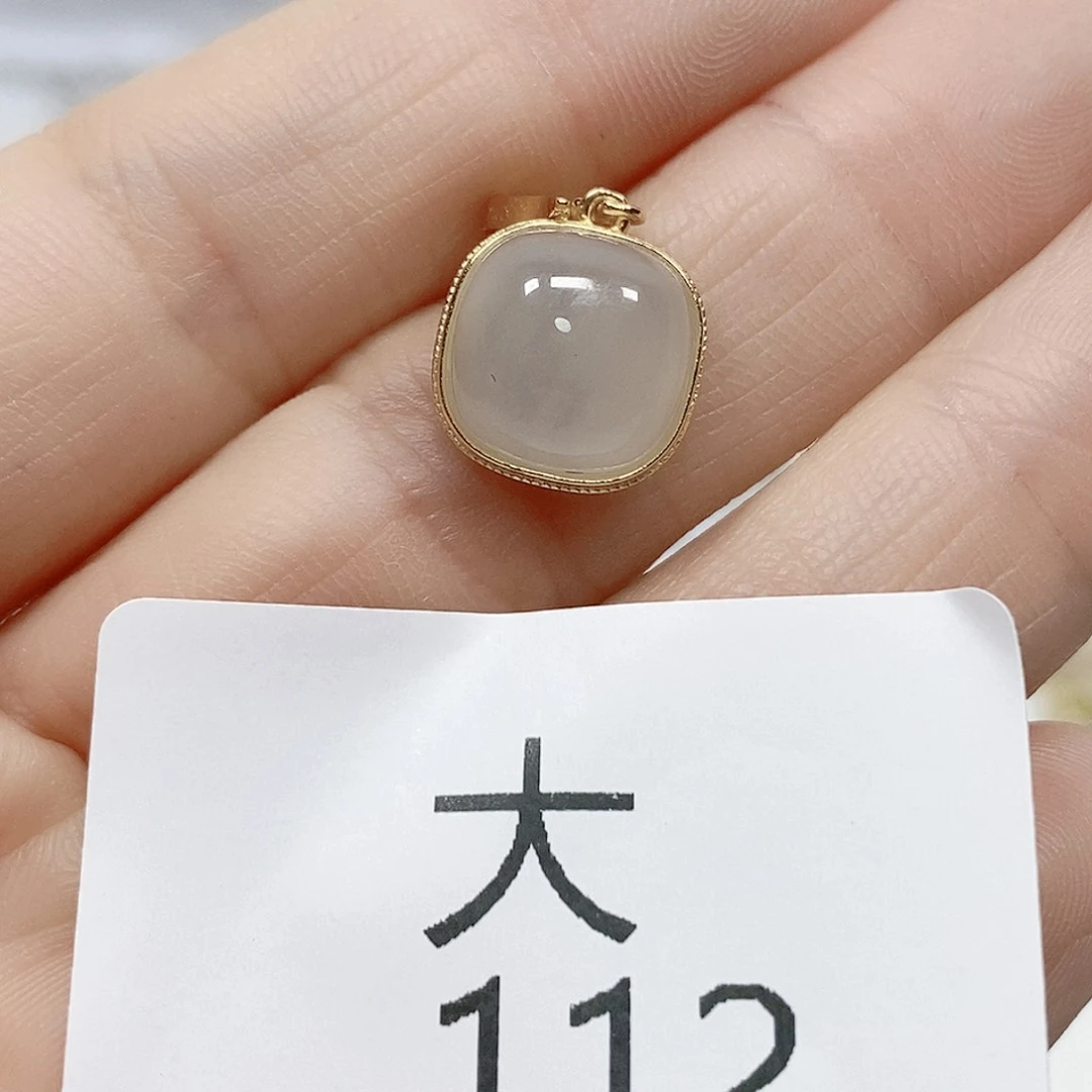和田玉银S925镶嵌颈饰大112
