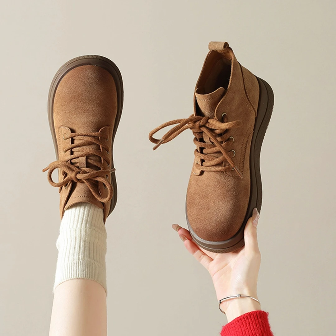 啄木鸟厚底马丁靴女2025秋季新款百搭勃肯短靴外穿不累脚瘦瘦靴子