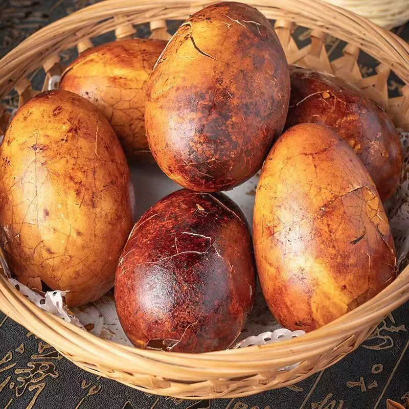 烤鹅蛋东北风味特色烤蛋五香卤味先卤后烤开袋即食熟食零食入味蛋