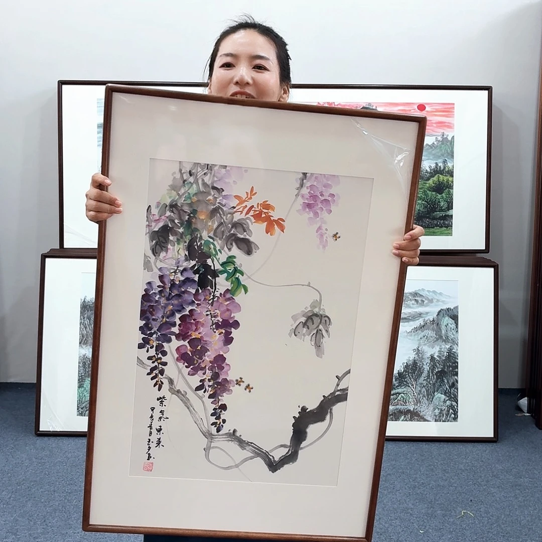 国画手绘作品90*60尺寸