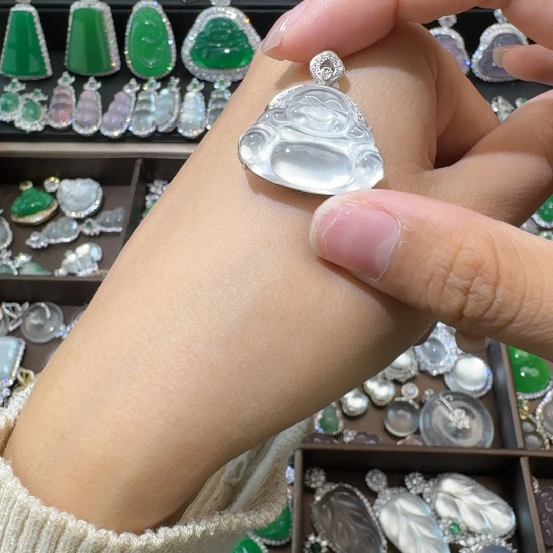 石英质玉银S925镶嵌颈饰