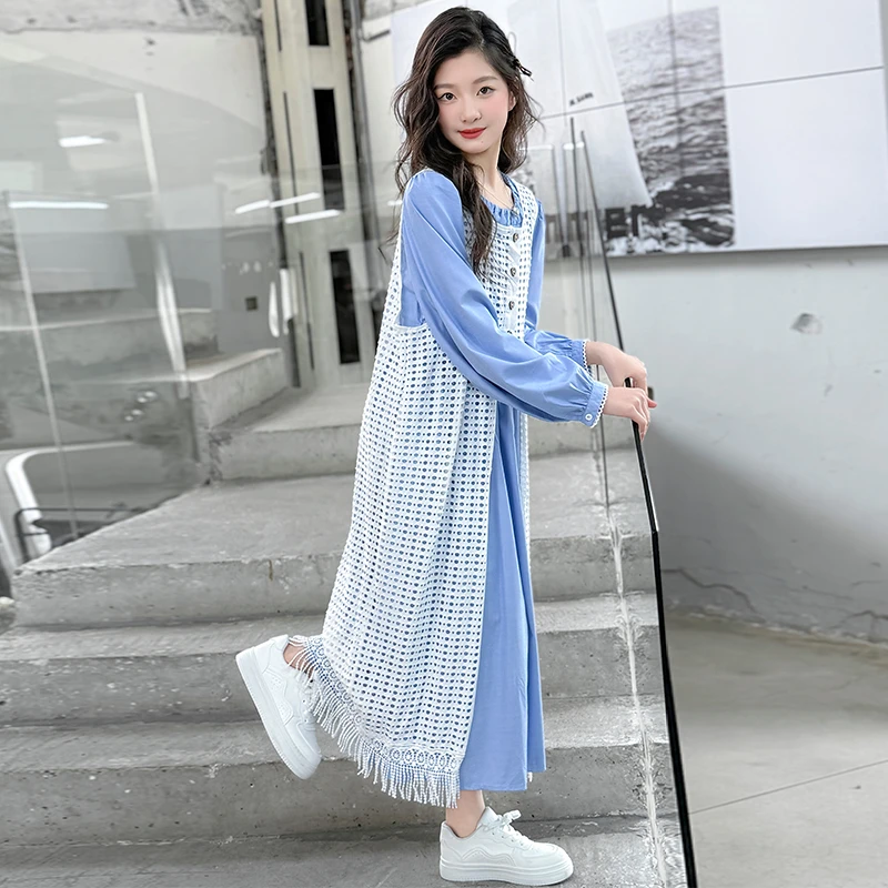 女童独特漂亮连衣裙春装2025新款儿童春秋款裙子6-12岁小女孩潮款