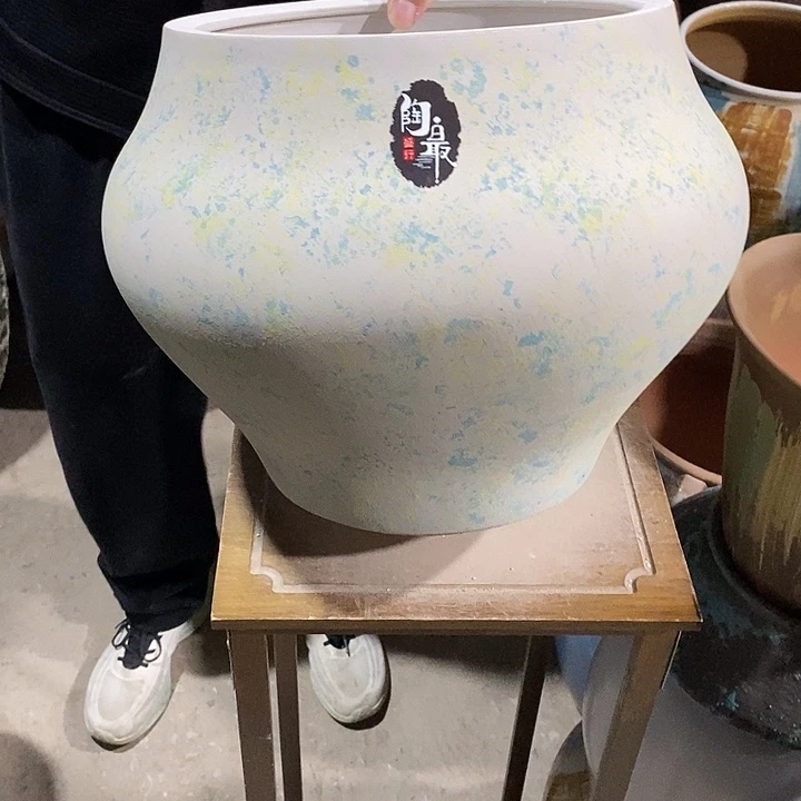 花盆紫砂口28高度29海盐蓝………