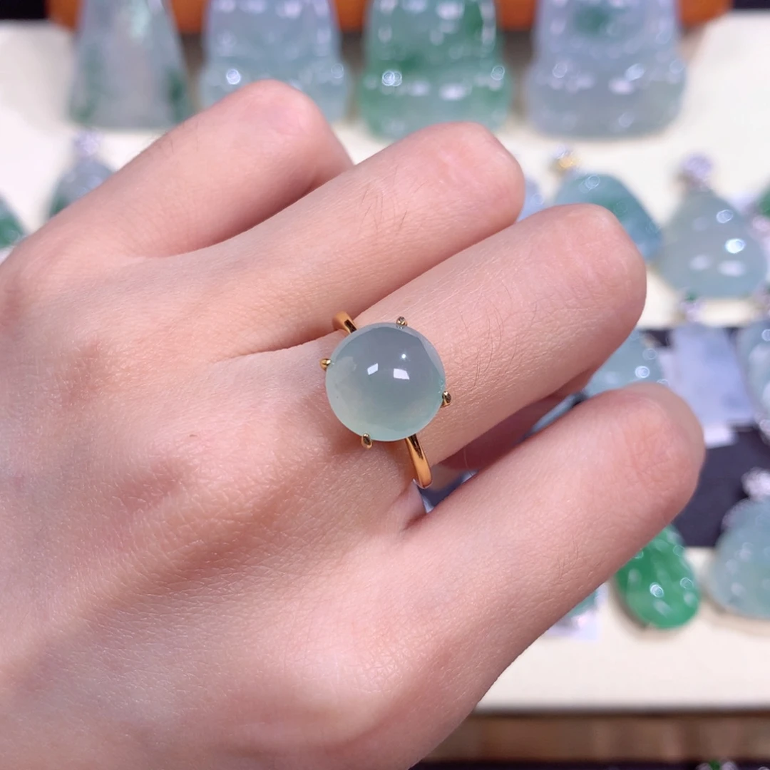 翡翠颈饰银S925镶嵌淼*戒指